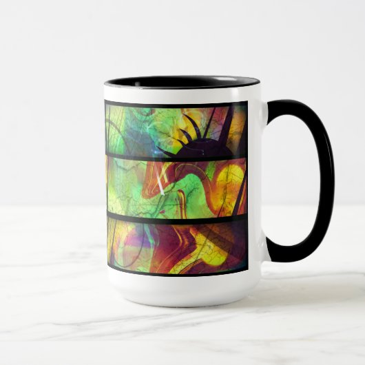 Tasses Abstraites aux Vitres Peintes (Droite)