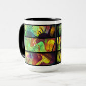 Tasses Abstraites aux Vitres Peintes (Devant gauche)