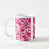 Tasses Abstraites Fleurs et Feuilles Rose Clair (Gauche)