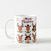 Tasses assorties de rennes de famille