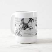 Tasses avec dragons et citation de King Lear gris, (Devant gauche)