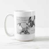 Tasses avec dragons et citation de King Lear gris, (Gauche)