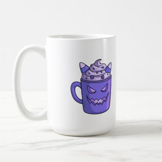 Tasses avec graphique de boisson effrayant (Gauche)