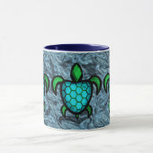 Tasses bleues de tortue de Shell (Centre)