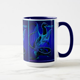 Tasses bleues du feu