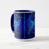 Tasses bleues du feu (Devant gauche)
