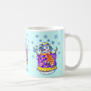 Tasses bonhomme de neige scintillant