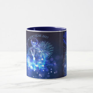 Tasses Bonne Année 2027 couleur bleu marine