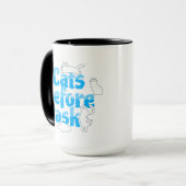 Tasses Chat Avant Tâches Drôle de Mug Chat (Devant gauche)