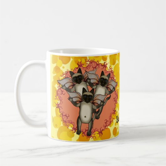 Tasses Chats siamois volants (Gauche)