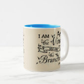 Tasses chrétiennes de cadeau - je suis la vigne (Devant droit)