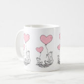 Tasses coeurs roses Foxy pour la Saint-Valentin (Devant gauche)