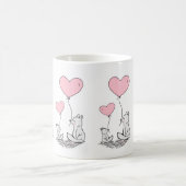 Tasses coeurs roses Foxy pour la Saint-Valentin (Centre)