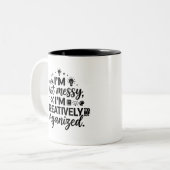 Tasses Créativement Organisées Citation Deux Tons (Devant gauche)