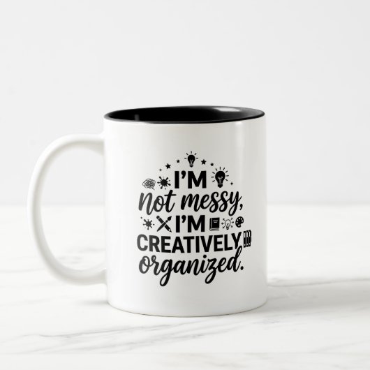 Tasses Créativement Organisées Citation Deux Tons (Gauche)