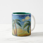 Tasses d'art de palmiers de style impressionniste (Devant droit)