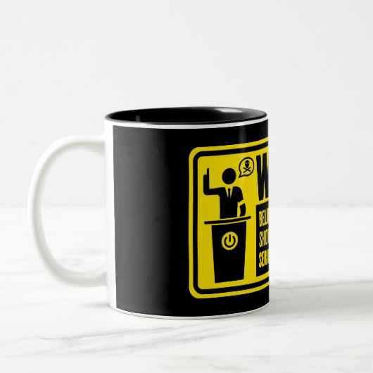 Tasses d'avertissement de politicien (Gauche)