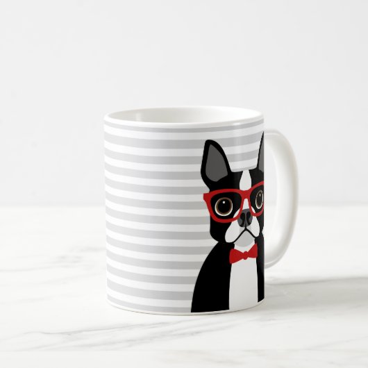 Tasses de Boston Terrier (Devant droit)