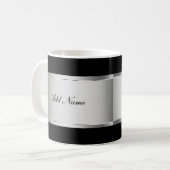 Tasses de café chiques de monogramme (Devant gauche)