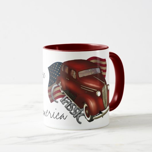 Tasses de café classiques américaines de voiture (Devant droit)