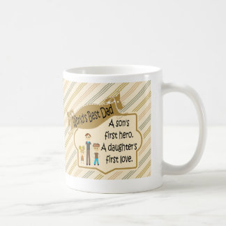 Tasses de café d'amour du meilleur héros du papa