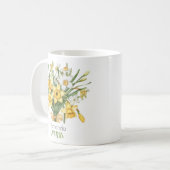 Tasses de café d'anniversaire de mars jonquilles j (Devant gauche)