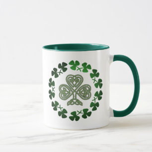 Tasses de café de shamrock du jour de St Patrick
