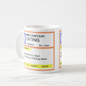 Tasses de café drôles de datation de prescription (Devant gauche)