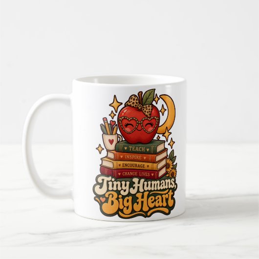 Tasses de café pour enseignants rétro avec petits (Gauche)
