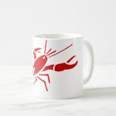 Tasses de café rouges de homard (Devant droit)