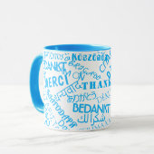 Tasses de café THANK YOU multilingues Cadeau (Devant gauche)