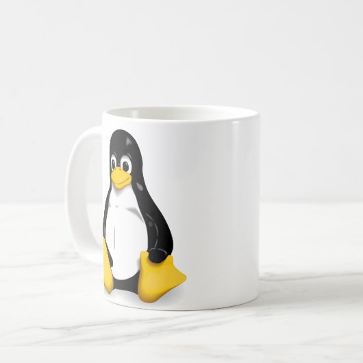 Tasses de café/thé de Linux Tux (Devant gauche)