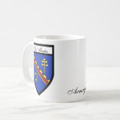 Tasses de carte et de crête d'Armagh du comté (Devant gauche)