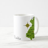 Tasses de carte et de crête de Dublin du comté (Devant droit)