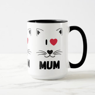 Tasses de chat j'aime maman