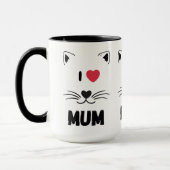 Tasses de chat j'aime maman (Gauche)