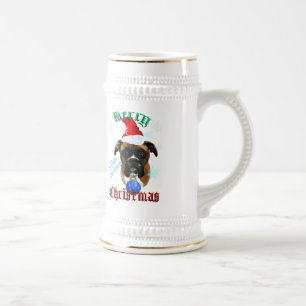 Tasses de chien de boxeur de Merveilleux-Noël