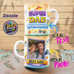Tasses de collage photo du meilleur papa qui soit