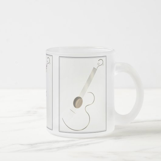 Tasses de conception de logo de guitare acoustique (Droit)