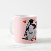 Tasses de couples d'amour de pingouin (Devant gauche)