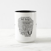 Tasses de coutume de nuage de mot de PSYCHOLOGIE (Centre)