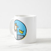 Tasses de dessin animé de chat drôle sans rois (Devant gauche)