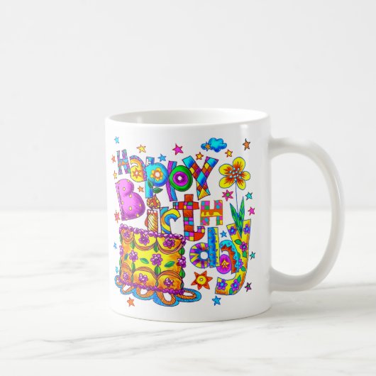 Tasses de gâteau d'anniversaire joyeux (Droite)