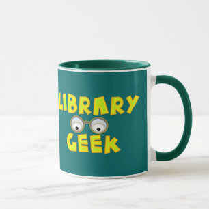 Tasses de geek de bibliothèque