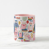 Tasses de hiboux fantaisistes mignons (Centre)