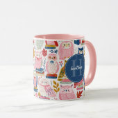 Tasses de hiboux fantaisistes mignons (Devant droit)