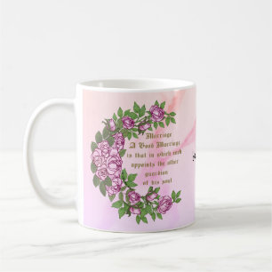 Tasses de mariage avec versets de mariage