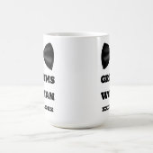 Tasses de mariage de femme de marié Nom Demoiselle (Centre)