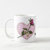 Tasses de mariage Rose Heart Rings (Gauche)