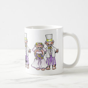 Tasses de mariée et de mari ours